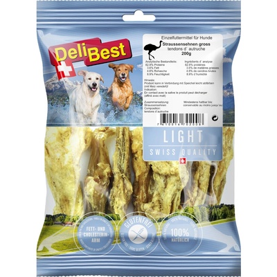 DeliBest Light tyčinky pštrosie šľachy 4 x 200 g