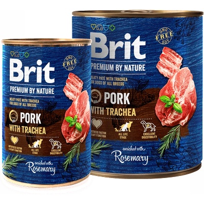 Brit Premium by Nature Pork with Trachea - консервирана храна за кучета със свинско и трахея 0.800 кг