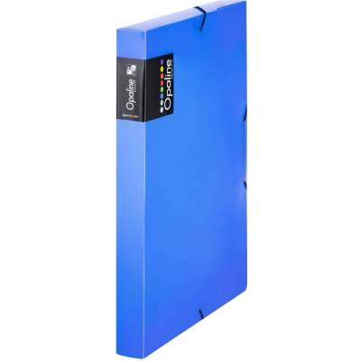 Karton P+P Box plastový na spisy s gumičkou Opaline A4, modrý