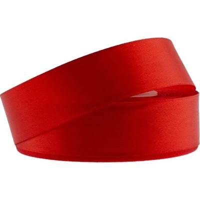 Stuha saténová 25mm/32m red (červená) – Zboží Dáma