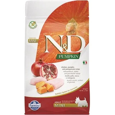 N&D PUMPKIN GF adult Mini kuře & granátové jablko 0,8 kg