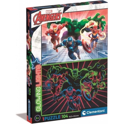 Clementoni Svítící Marvel Avengers 104 dielov