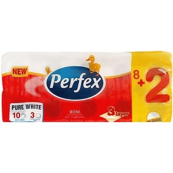 Perfex pure white Broskyňa 3-vrstvový 10 ks