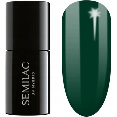 Hybridní lak barevný lak Semilac Pine Green 7 ml