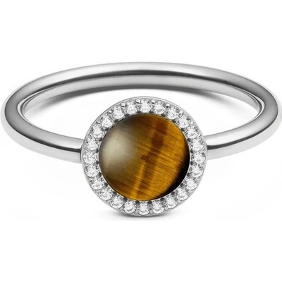 Daniel Wellington prsten s tygřím okem a krystaly Audrey DW00401209