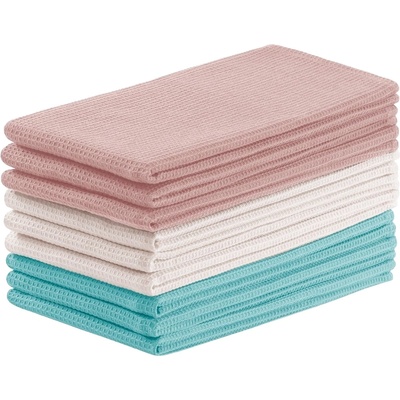 AmeliaHome Сет от 9 кухненски кърпи AmeliaHome - Letyy, 50 x 70 cm, розови/бели/сини (120016386)
