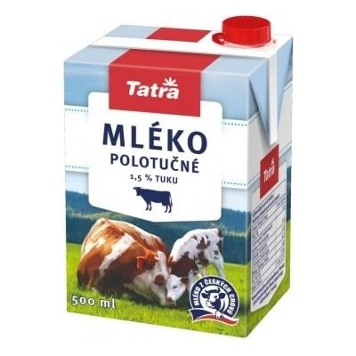 Tatra Polotučné mléko 1,5% 500 ml – Sleviste.cz