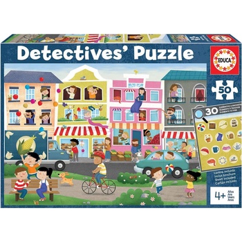 Image 1 of Educa - Puzzle Busy Town Detectives - 40 - 99 piese