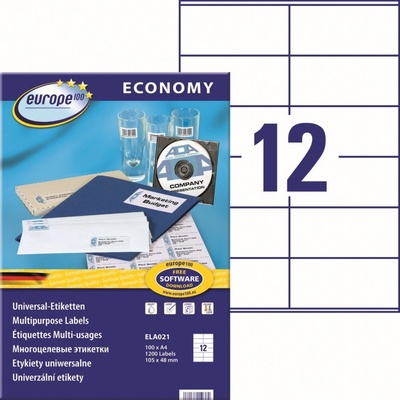 Avery Zweckform ELA021 bílá Samolepící etikety 105 x 48 mm 1200 ks