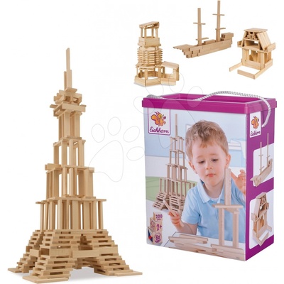 Eichhorn Constructor Kit přírodní dřevo 200 ks