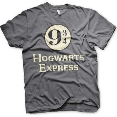 Pánské tričko Harry Potter Hogwarts Express šedá