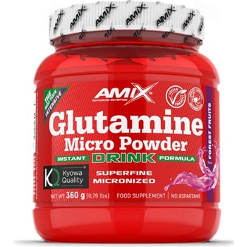 Amix Nutrition Glutamine Micro Powder Drink | Instant Formula [360 грама] Горски плодове
