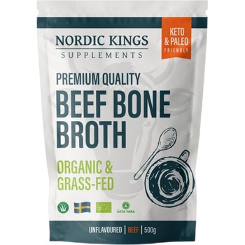 Nordic Kings Premium Bone Broth Powder - Grass Fed & Organic [500 грама] Неовкусен