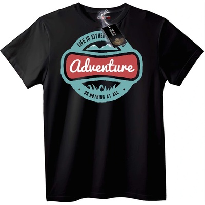 NOONEBRAND Тениска Приключенски Живот - 2XL, White