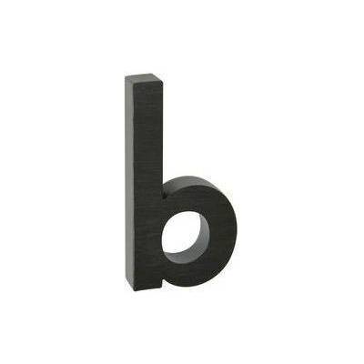 Hliníkové číslo v 3D provedení s broušeným povrchem, znak "B", černé