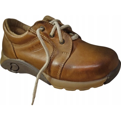 Kožené dětské polobotky s podpatkem béžové