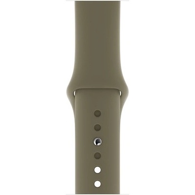 Apple Оригинална силиконова каишка за Apple Watch 42мм, 44мм, 45мм, 46мм, Ultra, Ultra 2, Ultra 3 49мм - Apple Khaki Sport Band S/M & M/L (кафяв) (mwup2zm/a)