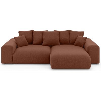 ROPEZ Разтегателен ъглов диван с място за съхранение в тухлен цвят (променлив) Luma - Ropez (Luma Naroznik L z f.spania Uniwersalna OT tk. Wind 56 ( Davis ))
