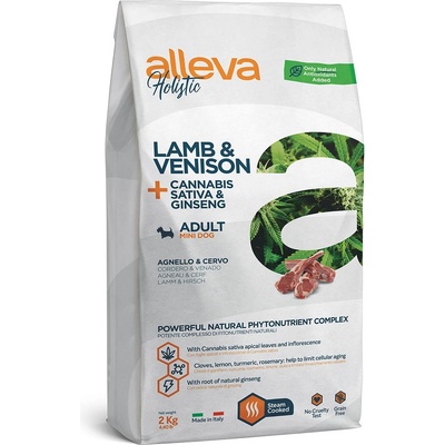 Alleva HOLISTIC кучешка агне и еленско месо възрастни мини 2 кг