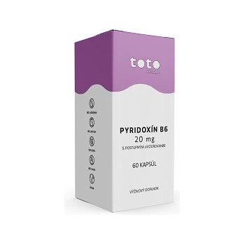 TOTO Pyridoxín B6 20 mg s postupným uvoľňovaním 60 kapsúl