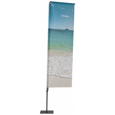 Jansen Display Beachflag Alu Square 350cm Total Height, 840 x 3360 mm
