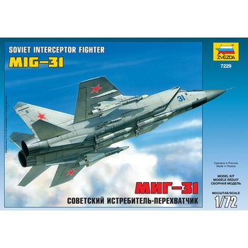 Zvezda Model Kit letadlo 7229 MIG 31 Soviet Interceptor 32 7229 1:72