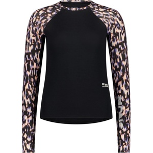 Mons Royale Дамско мериносово термобельо Mons Royale Women's Bella Merino Long Sleeve Merino base layer - Rock Leopard / Black (115-2717-0314)