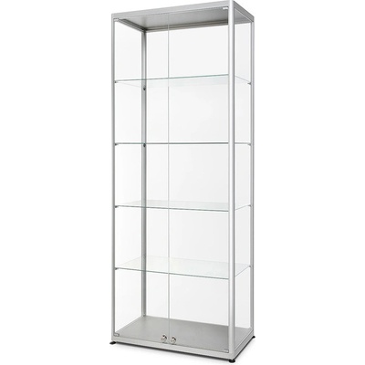 Jansen Display Skleněná produkt. vitrína VR2 - 800x2000x400mm, 2-křídlé dveře, 800 x 2000 mm – Zboží Živě