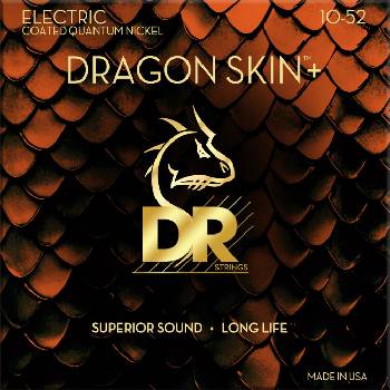 DR Strings Dragon Skin+ Coated Medium to Heavy 10-52 Струни за електрическа китара (DEQ-10/52)