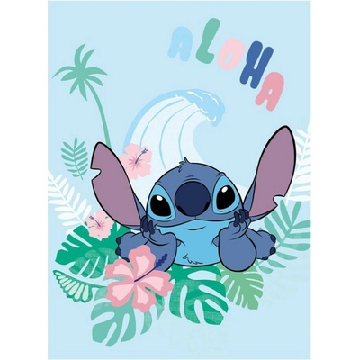 Aymax Dětská deka LILO A STITCH Aloha coral fleece modrá