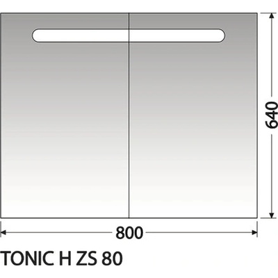 Intedoor Zrcadlová skříňka TONIC H ZS 80