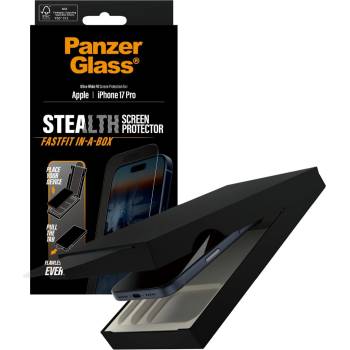 Panzer Стъклен протектор PanzerGlass за iPhone 17 Pro, Stealth, UWF, инсталационен бокс, w. Black Frame