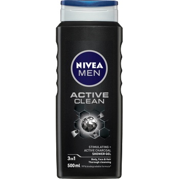 Nivea Мъжки душ гел 500мл - Active clean (2795)