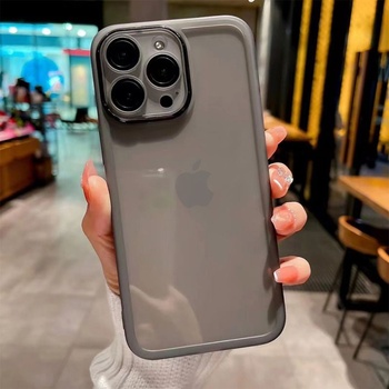 IPhone Силиконов кейс Protective Lens, IPhone 14 Pro Max, Защита на камерите и обективите, Черен прозрачен (3650)