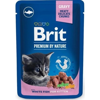 Brit Premium Cat Pouches white fish for Kitten 100 g