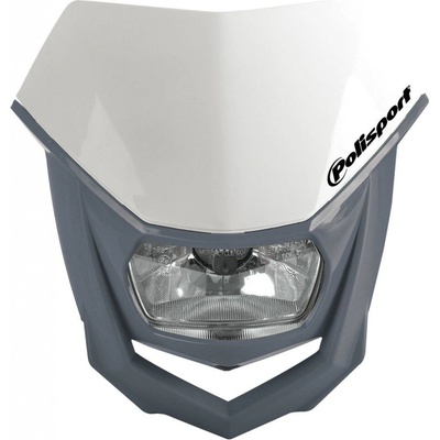 POLISPORT světlomet přední model HALO (žárovka halogen) barva bílá/šedá