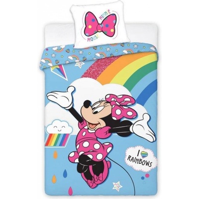 Faro obliečky Minnie Mouse rainbow 140x200 70x90