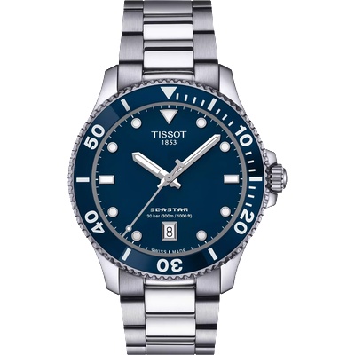 Tissot Мъжки часовник Tissot Seastar 1000 120.410. 11.041. 00, Сив / Син (TIS120.410.11.041.00)