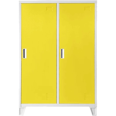 Carmen Метален шкаф Carmen CR-1605-2 JZ - сив / жълт