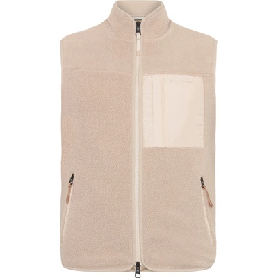 KnowledgeCotton Apparel Мъжки поларен елек KnowledgeCotton Apparel ED Adv. Loose Fit Zip Fleece Vest Fleece vest - Light Feather Gray - размер 3XL (032-1654-0116)