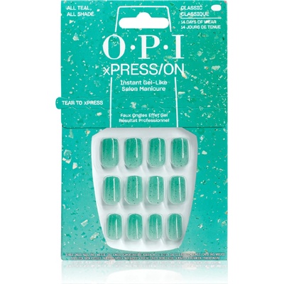 OPI Make ‘Em Jelly! XPRESS/ON umělé nehty All Teal, All Shade 30 ks