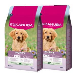 EUKANUBA Puppy & Junior Агнешко и ориз за големи породи 2x12кг