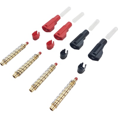 Fusion Banánky zlacené 4mm s bezpečnost. krytem 2 páry