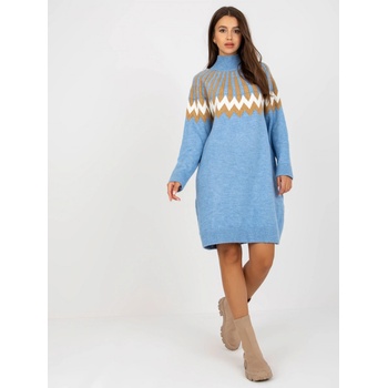 Svetrové šaty se vzorem LC-SK-0098.37X blue
