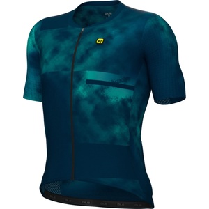 Alé Мъжка фланелка с къс ръкав за колоездене Alé PR-E Atmosfera Jersey Cycling jersey - Lagoon (056-3421-0214)
