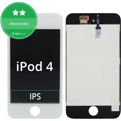 LCD Displej pre iPod Touch (4th Gen), White, Dotykové sklo s rámom, White
