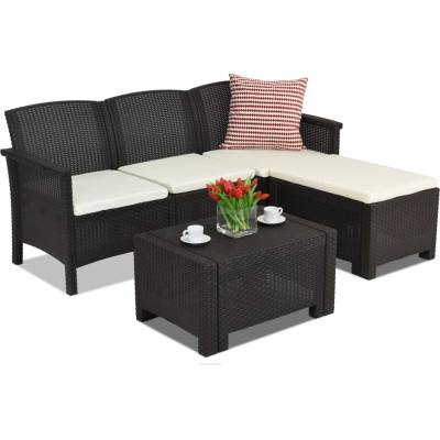 BICA Комплект холна мебел от синтетичен ратан Venezia Relax Bica кафяв (BCVENLBR)