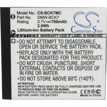 Cameron sino Батерия за камера Panasonic Lumix DMC-S3 3.7V 700 mAh DMW-BCK7 Cameron Sino (CS-BCK7MC)