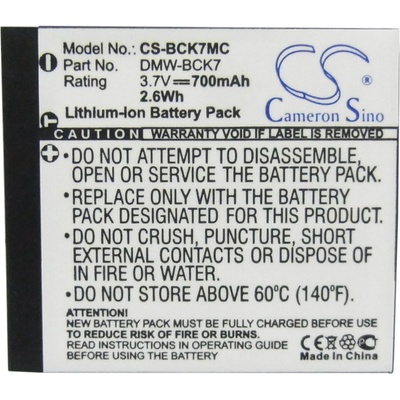 Cameron sino Батерия за камера Panasonic Lumix DMC-S3 3.7V 700 mAh DMW-BCK7 Cameron Sino (CS-BCK7MC)