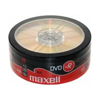 Maxell DVD-R MAXELL, 4.7 ГБ, 16x, 25 бр. , В целофан, ML-DDVD-R4.7-25PK